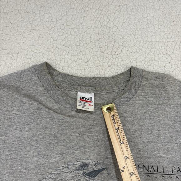 Vintage 90s Sansegal Denali Park Alaska T-Shirt Single Stitch Animals XL Nature - Picture 6 of 9